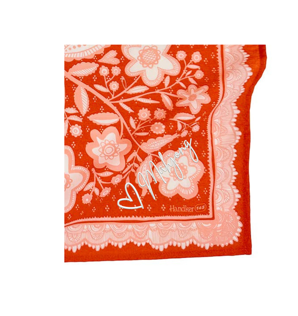 No. 145 Lacey Bandana embroidery detail close-up on fabric sample.