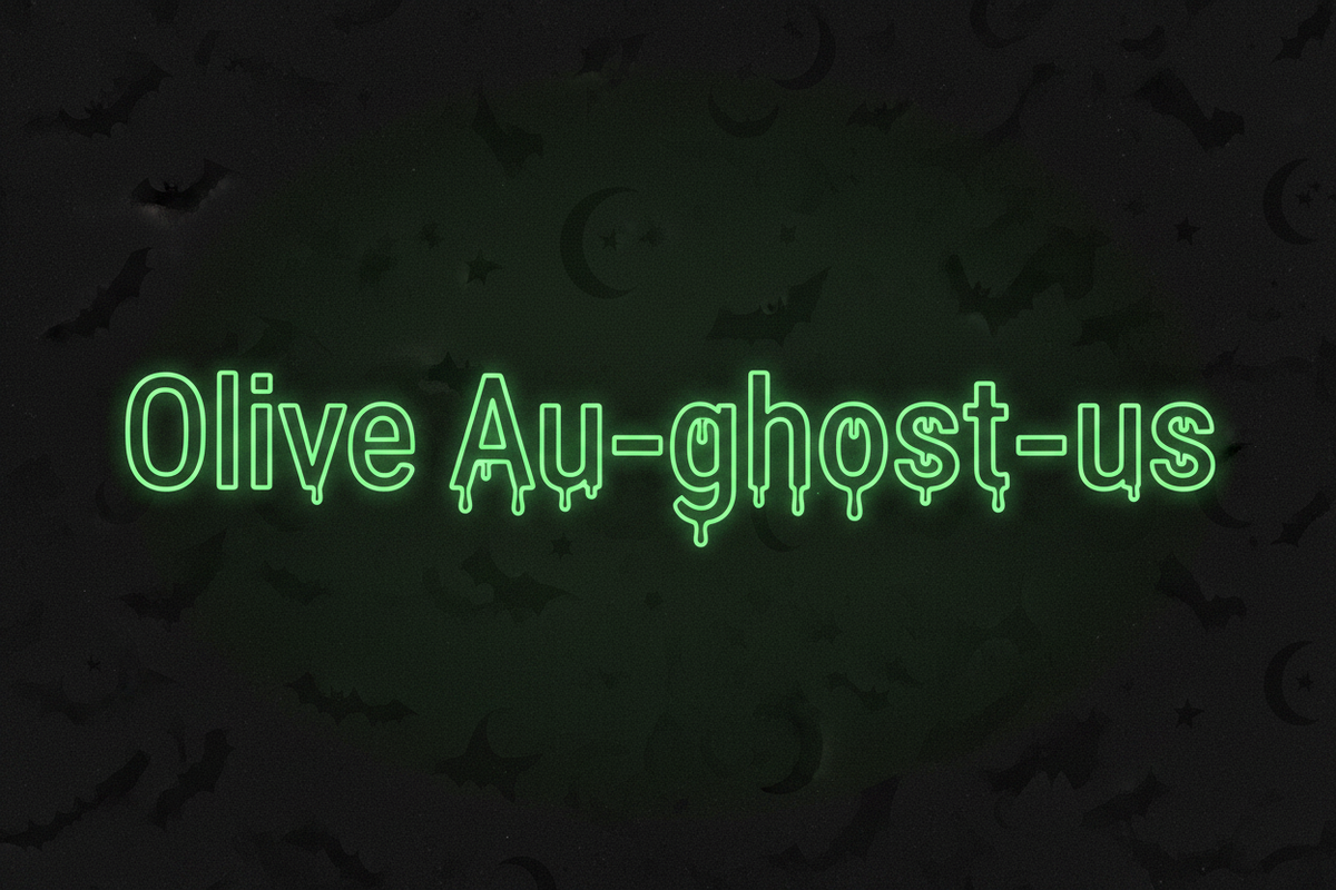 Olive Au-ghost-us - Mixed Font Banner
